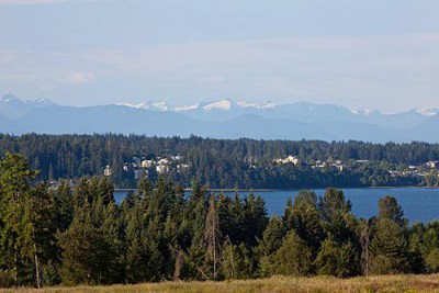Ocean and mountain views at The Ridge in Courtenay on Vancouver Island