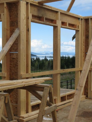 Custom Home Under Construction at The Ridge in Courtenay